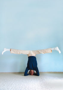 The Headstand with spread legs